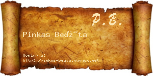 Pinkas Beáta névjegykártya